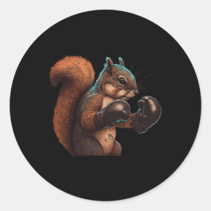 Boxing Squirrel Boxer Boxing Gloves Kickboxing Mma Classic Round Sticker