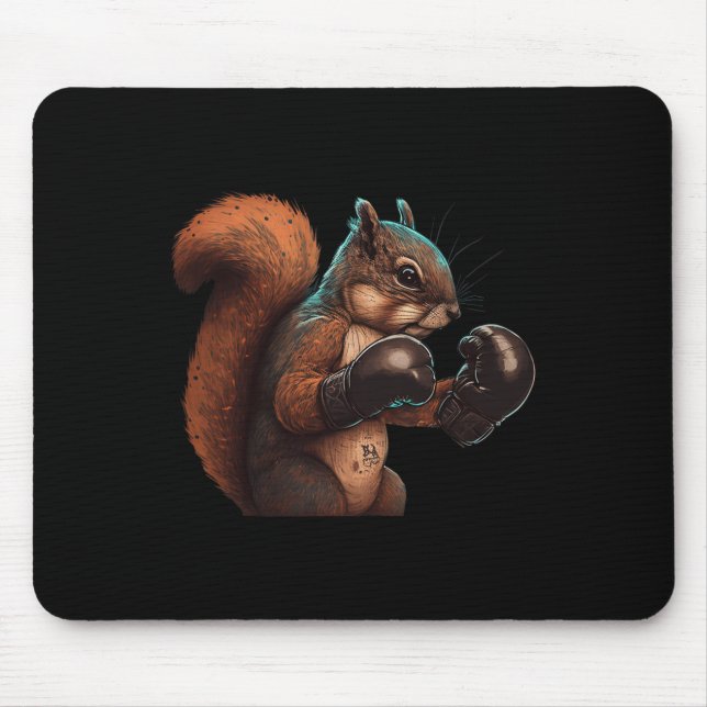 Boxing Squirrel Boxer Boxing Gloves Kickboxing Mma Mouse Mat (Front)