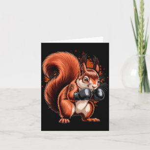 Boxing Squirrel Boxer Gloves Kickboxing MMA Card