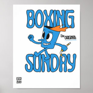 Boxing Sunday Knockout Punch Heavyweight Champion Poster