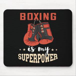 Boxing Superpower Boxing Gloves Kickboxer Kickboxi Mouse Mat