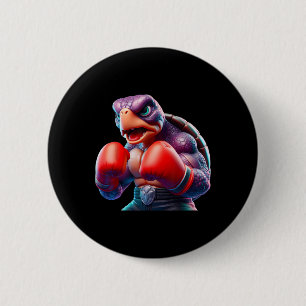 Boxing Tortoise Turtle Boxer Kickboxer Mma Fighter 6 Cm Round Badge