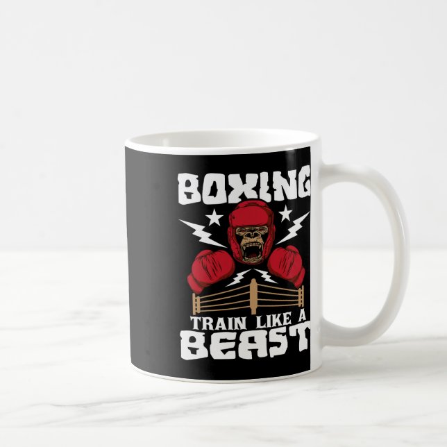 Boxing Train Like A Beast - Kickboxing Kickboxer G Coffee Mug (Right)