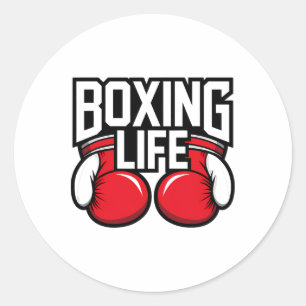 Boxing Training Resilence For Athletic Boxer Life Classic Round Sticker