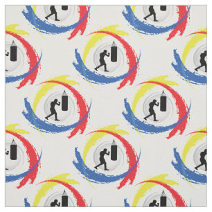 Boxing Tricolor Emblem Fabric