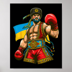 Boxing Ukrainian Boxer Ukraine Flag  Poster