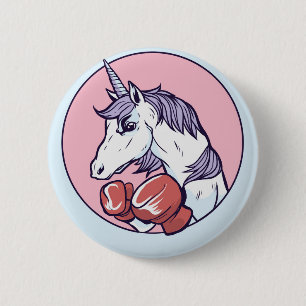 Boxing Unicorn 6 Cm Round Badge