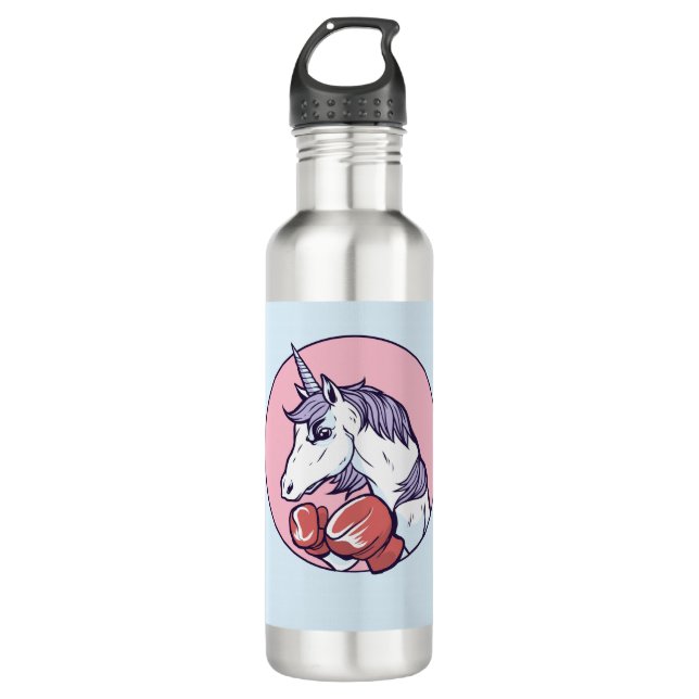 Boxing Unicorn 710 Ml Water Bottle (Front)