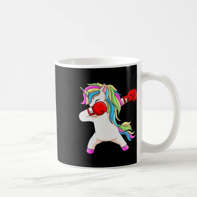 Boxing Unicorn Dabbing Boxer Coach Trainee Student Coffee Mug (Right)
