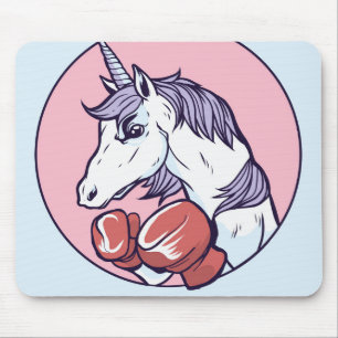 Boxing Unicorn Mouse Mat