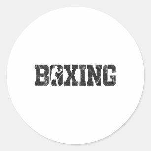 Boxing Vintage Boxing 5 Classic Round Sticker