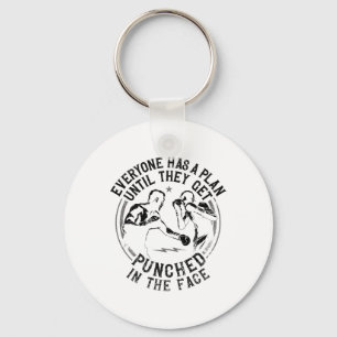 Boxing Vintage Everyone Has A Plan Until They Get Key Ring