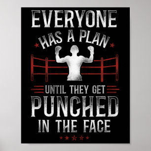 Boxing Vintage Everyone Has A Plan Until They Get Poster