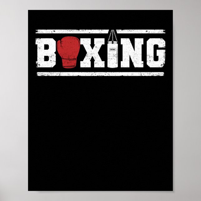 Boxing vintage fighter funny gym boxer poster (Front)