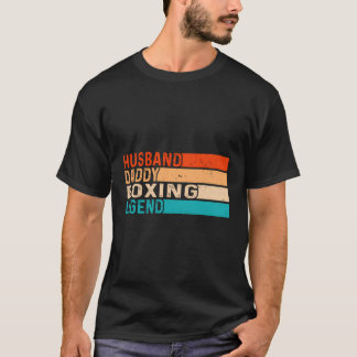 Boxing Vintage Husband Daddy Legend Retro Dad T-Shirt