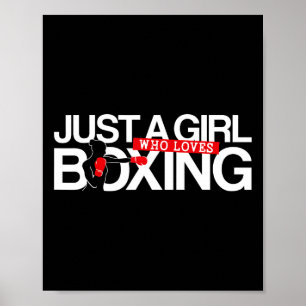 Boxing Vintage Just A Girl Who Loves Boxing Poster