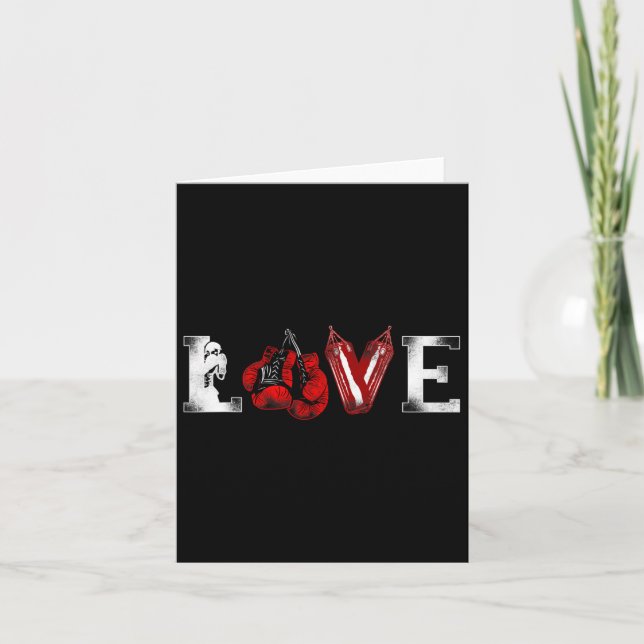 Boxing Vintage Love  Card (Front)