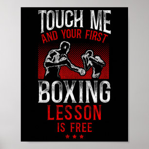 Boxing Vintage Touch Me And Your First Boxing Less Poster