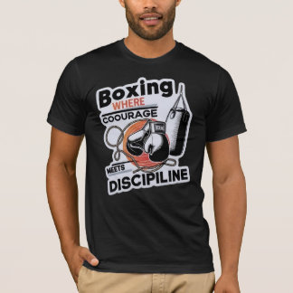 boxing when courage meets desipling T-Shirt