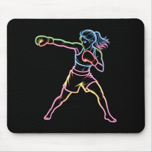 Boxing Woman MMA Thaiboxing Muay Thai Mouse Mat