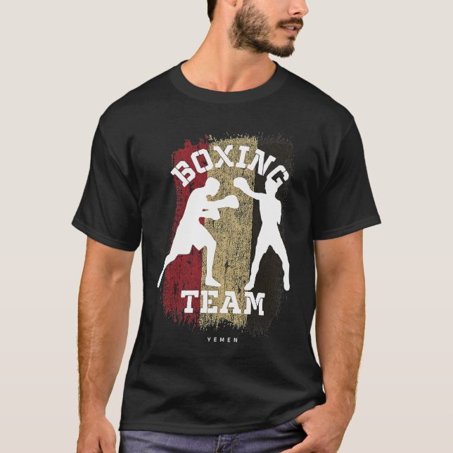 Boxing Yemen Combat Sports Fighter Boxing T-Shirt (Front)