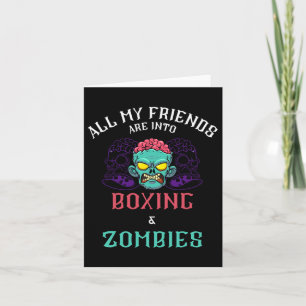 Boxing Zombie Friends Fight Club Undead Punching Card