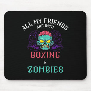 Boxing Zombie Friends Fight Club Undead Punching Mouse Mat