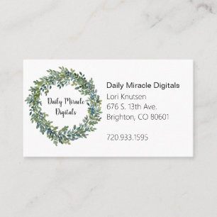 Boxwood Wreath Business Card