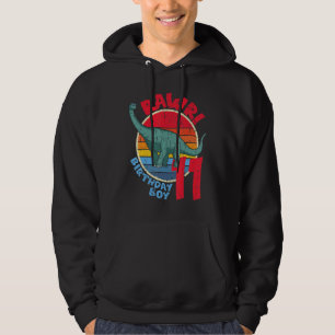 Boy 11th Birthday I Rawr! Brachiosaurus I Family M Hoodie