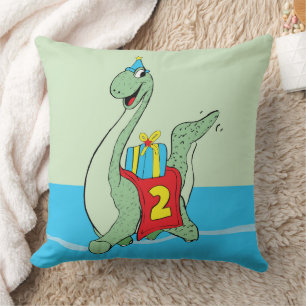 Boy, 2nd Birthday Dinosaur Cushion