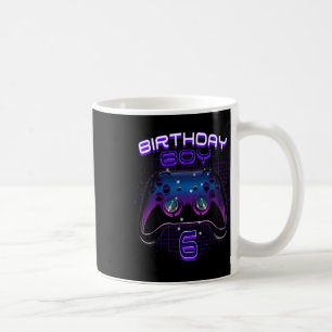 Boy 6 Video Game Controller Gamer 6th Birthday Gif Coffee Mug