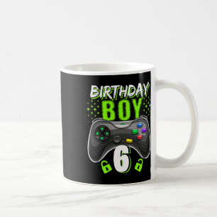 Boy 6 Video Game Controller Gamer 6th Birthday Gif Coffee Mug