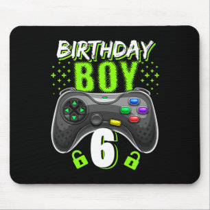 Boy 6 Video Game Controller Gamer 6th Birthday Gif Mouse Mat
