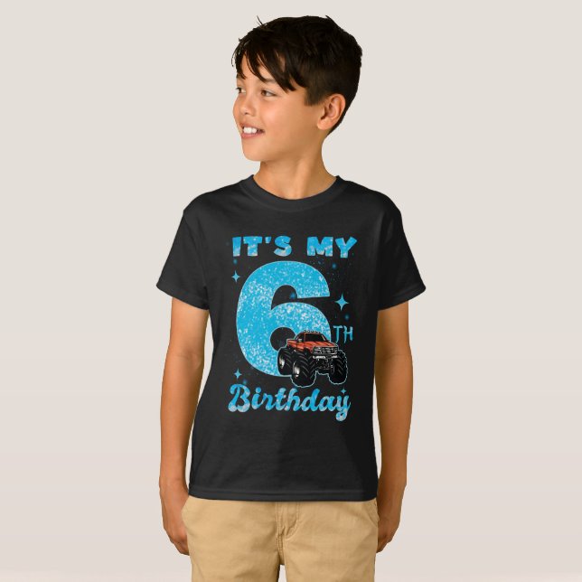 Boy 6 Year Old Gifts, 6th Birthday Boy  T-Shirt (Front Full)