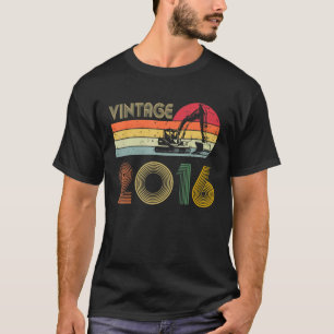 Boy 6th Birthday Vintage 2016 Construction Truck E T-Shirt