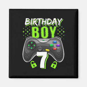 Boy 7 Video Game Controller Gamer 7th Birthday Gif Magnet