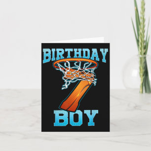 Boy 7 Years Old Gifts 8th Birthday Bysketbyll Pers Card