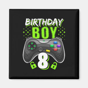 Boy 8 Video Game Controller Gamer 8th Birthday Gif Magnet