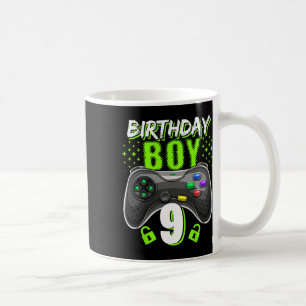 Boy 9 Video Game Controller Gamer 9th Birthday Gif Coffee Mug