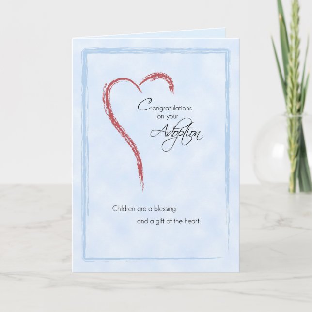 Boy Adoption Congratulations, Blue, Religious Card (Front)