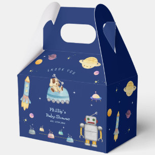 Boy Adventure Toys Robot Outer Space Baby Shower Favour Box
