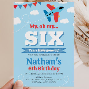 Boy Aeroplane Birthday Invitation