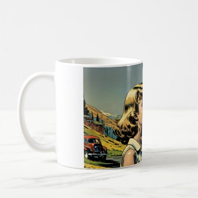 boy and a girl making love, For comic book lovers  Coffee Mug (Left)
