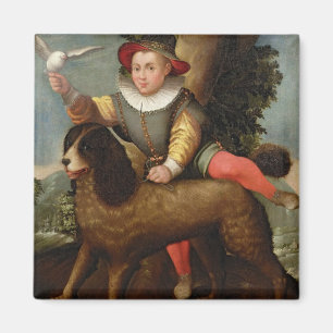 Boy and Dog, `Bibius Vincit' Magnet