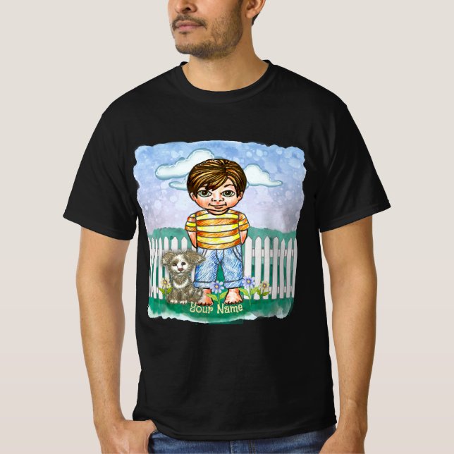 Boy and Dog t-shirt (Front)
