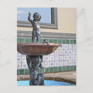 Boy and Frog Fountain by Raffaello Romanelli Postcard