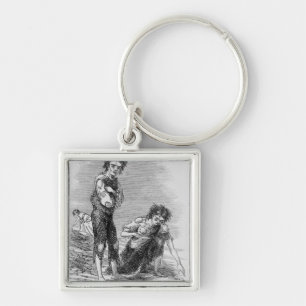 Boy and Girl at Cahera Key Ring