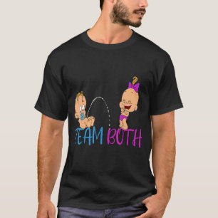 Boy And Girl Gender Reveal Party Team Both Family  T-Shirt