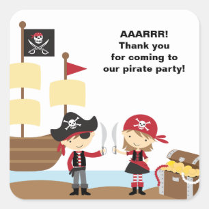 Boy and Girl Pirate Stickers