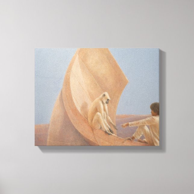 Boy and Monkey 2010 Canvas Print (Front)